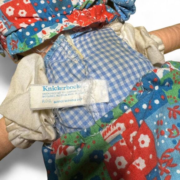 Vtg Knickerbocker Patchwork Holly Hobbie Rag Doll - Picture 5 of 8